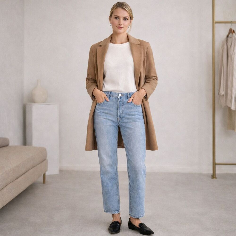 EVERLANE The 90’s Cheeky Jean High Rise Straight 100 % Organic Cotton Size 27